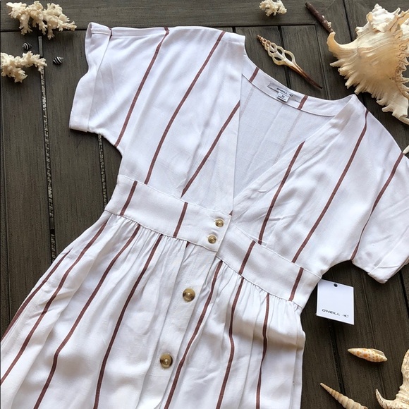 🌴🌼O’Neill- REID STRIPE MIDIE DRESS🌼🌴 - Picture 9 of 12